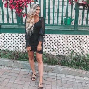 Chic Black Long Sleeve Dress